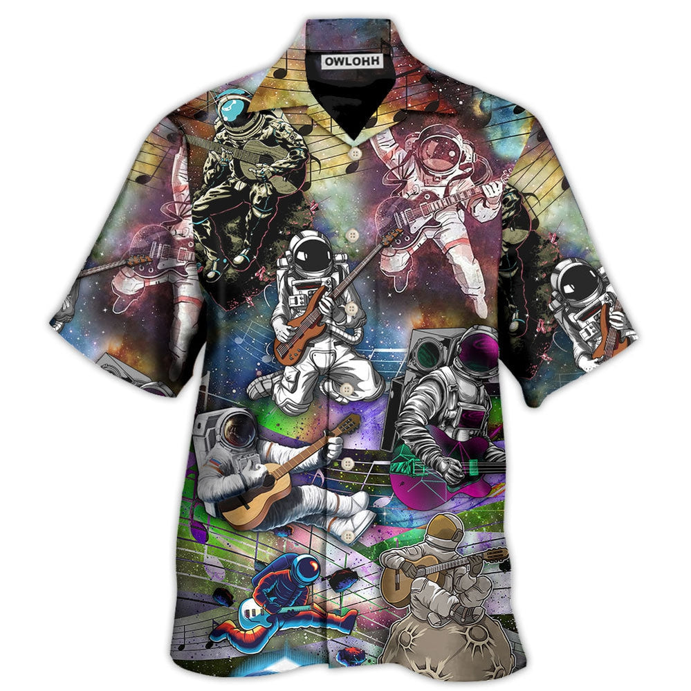 Guitar Music Astronaut Galaxy Art - Hawaiian Shirt - Owl Ohh - Owl Ohh