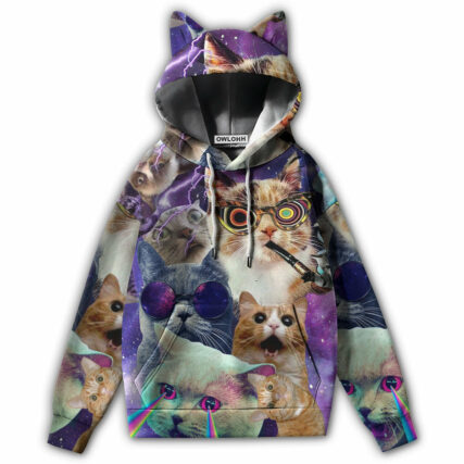 Cat The Battle Flying Cat Rebellion - Ears Hoodie - Owl Ohh - Owl Ohh