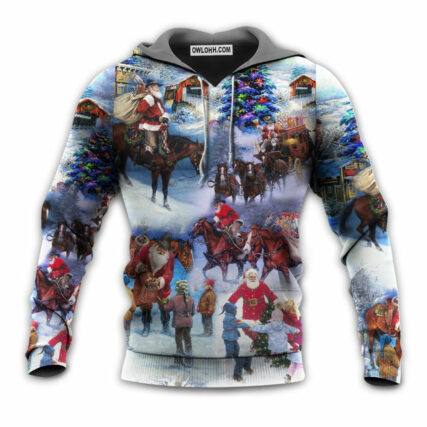 Christmas Santa Cowboy Love Children - Hoodie - Owl Ohh - Owl Ohh