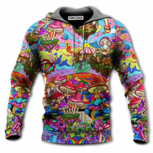 Hippie Mushroom Hallucinogenic Psychedelic - Hoodie - Owl Ohh - Owl Ohh