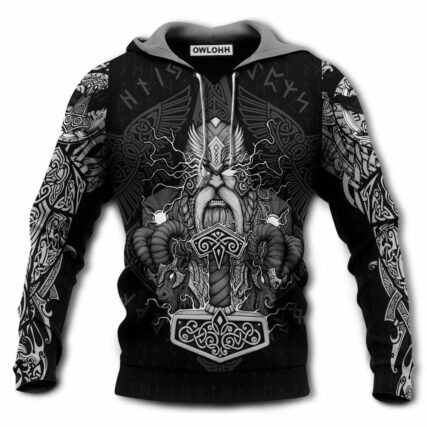 Viking Warrior Thor God Of Thunder - Hoodie - Owl Ohh - Owl Ohh