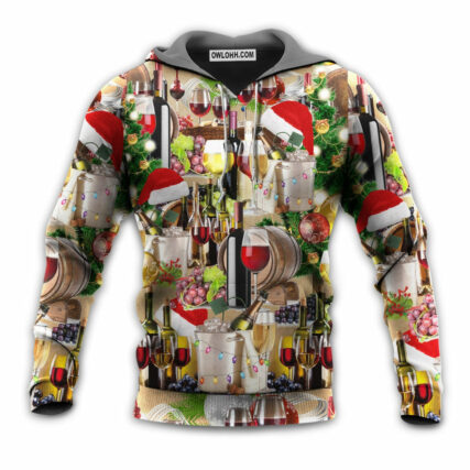 Christmas Wine For A Christmas Night - Hoodie - Owl Ohh - Owl Ohh