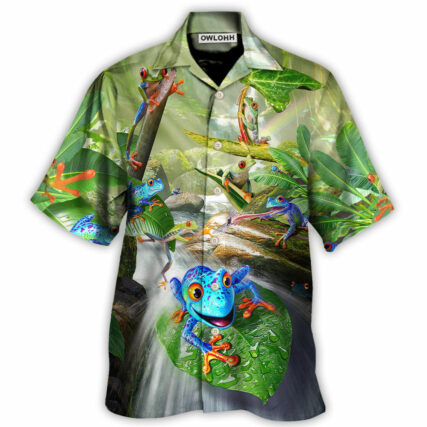 Frog Every Journey Begins With A Single Hop - Hawaiian Shirt - Owl Ohh - Owl Ohh