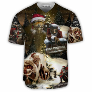 Skull Merry Xmas And Happy New Year - Baseball Jersey - Owl Ohh - Owl Ohh