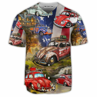 Camping Independence Day Vintage - Baseball Jersey - Owl Ohh - Owl Ohh