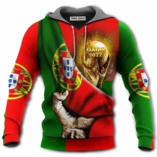 World Cup Qatar 2022 Portugal Will Be The Champion Flag Vintage - Hoodie - Owl Ohh - Owl Ohh