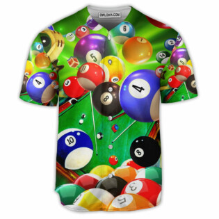 Billiard Where's The Cue Ball - Baseball Jersey - Owl Ohh - Owl Ohh