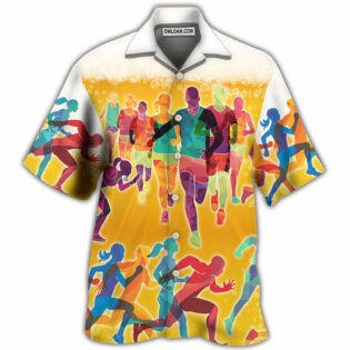 Beer I Like Beer And Running - Hawaiian Shirt - Owl Ohh - Owl Ohh
