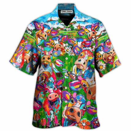 Cow Flower Funny In Farm - Hawaiian Shirt - Owl Ohh - Owl Ohh