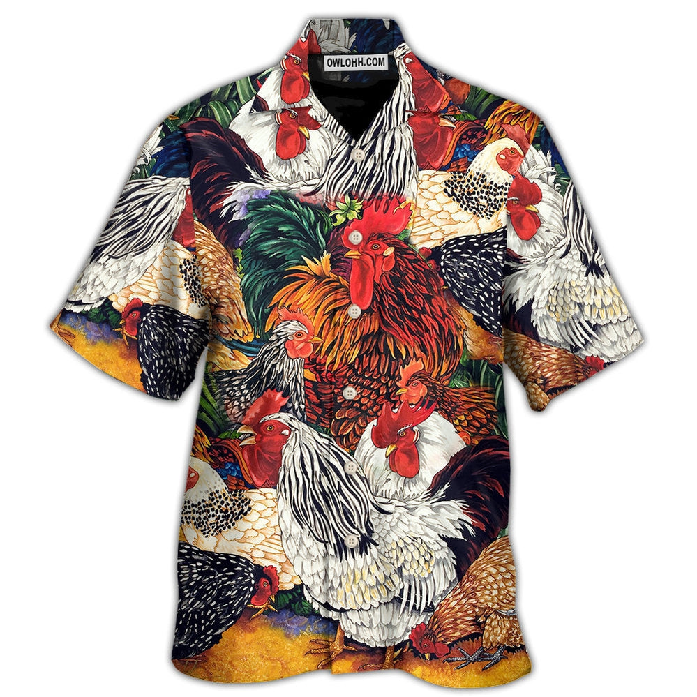 Chicken Farm Awesome Love Life - Hawaiian Shirt - Owl Ohh - Owl Ohh