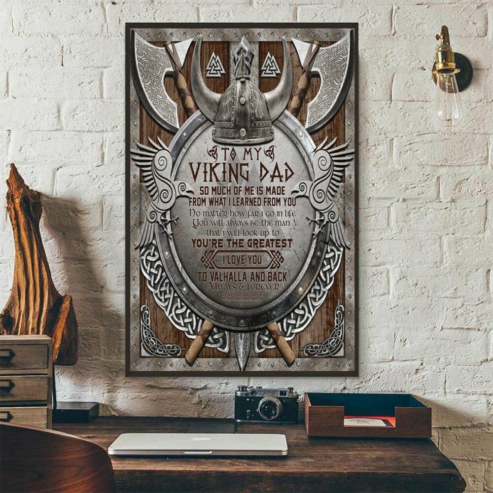 Viking To My Dad I Love You - Vertical Poster - Owl Ohh - Owl Ohh