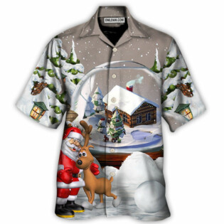 Christmas Santa Giving Christmas For Everyone - Hawaiian Shirt - Owl Ohh - Owl Ohh
