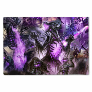 Skull Dragon Love Life Purple - Doormat - Owl Ohh - Owl Ohh