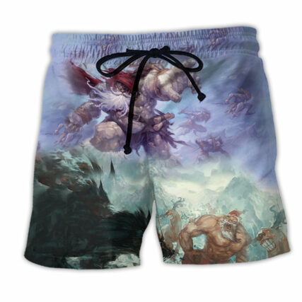 Christmas Santa Dark World Battle - Beach Short - Owl Ohh - Owl Ohh