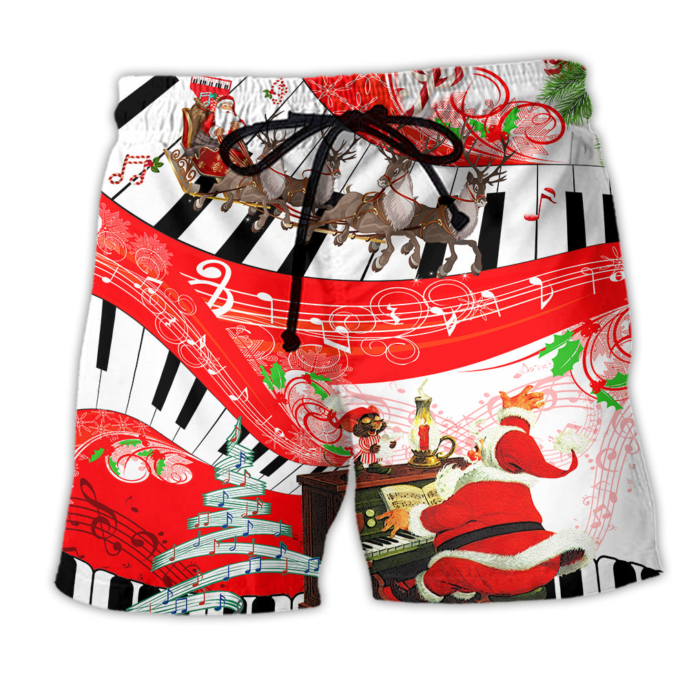 Christmas Love Colorful Music - Beach Short - Owl Ohh - Owl Ohh