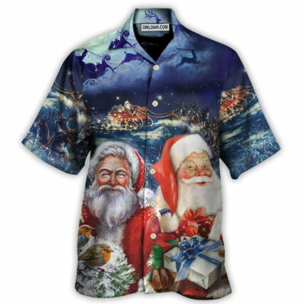 Christmas Santa Claus Snow - Hawaiian Shirt - Owl Ohh - Owl Ohh