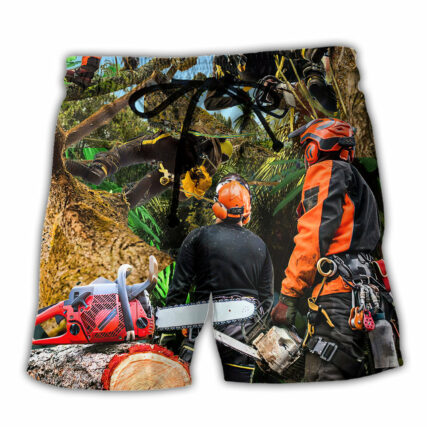 Arborist Tree Surgeon Climbing Tree Continuous - Beach Short - Owl Ohh - Owl Ohh