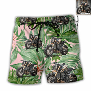 Motorcycle My Sweet Lover Custom Photo - Beach Short - Owl Ohh - Owl Ohh