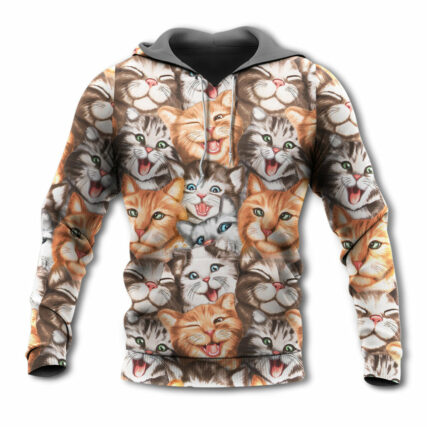 Cat Cute Happy Life With Funny Little Cat - Hoodie - Owl Ohh - Owl Ohh
