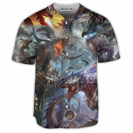 Dragon Fantasy World Dragon Magic - Baseball Jersey - Owl Ohh - Owl Ohh