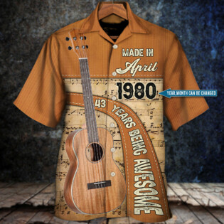 Guitar Love Years Of Being Awesome Personalized - Hawaiian Shirt - Personalized Photo Gifts, Custom Photo Gifts, Personalized Gifts Ideas for men and women, kids - Owl Ohh