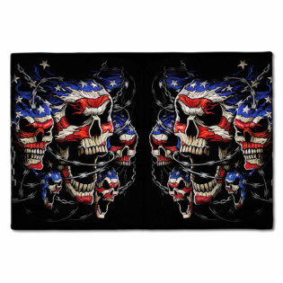 Skull Love America Forever - Doormat - Owl Ohh - Owl Ohh