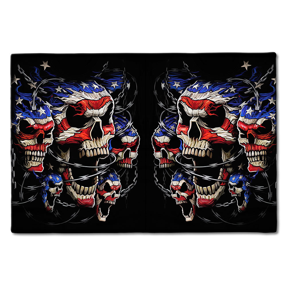 Skull Love America Forever - Doormat - Owl Ohh - Owl Ohh