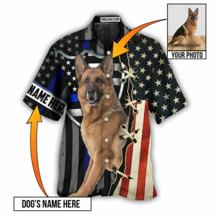 German Shepherd Dog Various Style Custom Photo Personalized - Hawaiian Shirt - Owl Ohh - Owl Ohh
