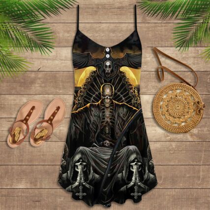 Skull Grim Reaper Dark - Summer Dress - Owl Ohh - Owl Ohh