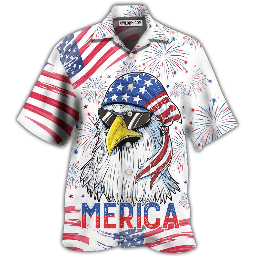 Eagle Independence Day American - Hawaiian Shirt - Owl Ohh - Owl Ohh