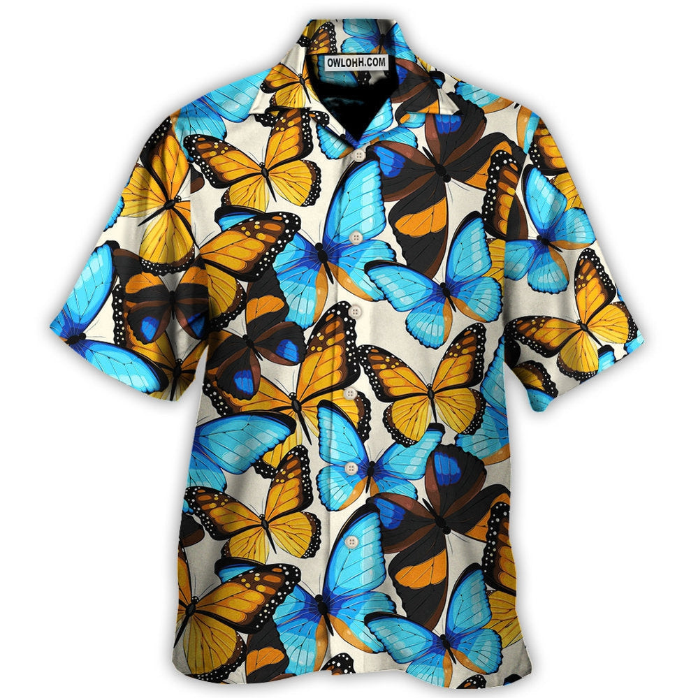 Butterfly Abstract Colorful Vintage - Hawaiian Shirt - Owl Ohh - Owl Ohh