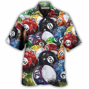 Billiard Balls Playing Pool - Hawaiian Shirt - Owl Ohh - Owl Ohh