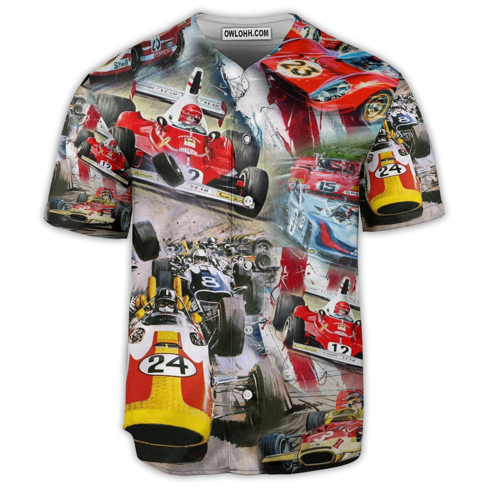 Car Racing Independence Day Fast Style - Baseball Jersey - Owl Ohh - Owl Ohh