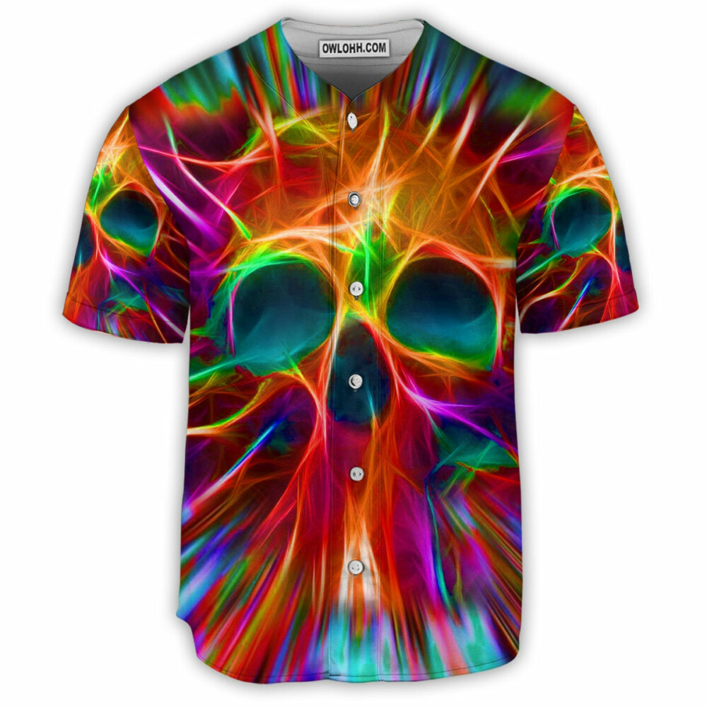 Skull Rainbow Color Love Cool Style - Baseball Jersey - Owl Ohh - Owl Ohh