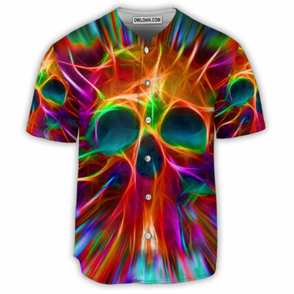 Skull Rainbow Color Love Cool Style - Baseball Jersey - Owl Ohh - Owl Ohh