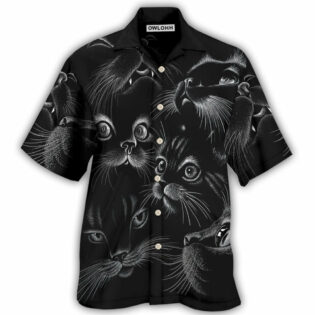 Black Cat Awesome Amazing Style - Hawaiian Shirt - Owl Ohh - Owl Ohh