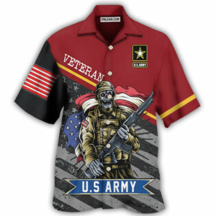 Veteran U.S Army I Am A Grumpy Veteran - Hawaiian Shirt - Owl Ohh - Owl Ohh