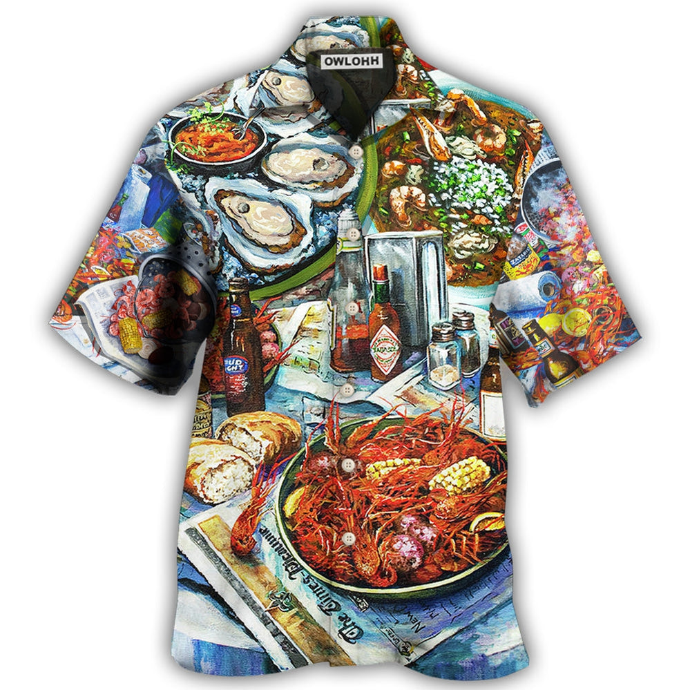 Food Sea Food And Drink Art Style - Hawaiian Shirt - Owl Ohh - Owl Ohh