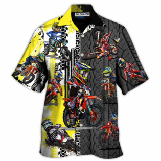 Motocross Racing Lover Motorcycle Art Style - Hawaiian Shirt - Owl Ohh - Owl Ohh