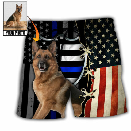 German Shepherd Dog Various Style Custom Photo Personalized - Beach Short - Owl Ohh - Owl Ohh