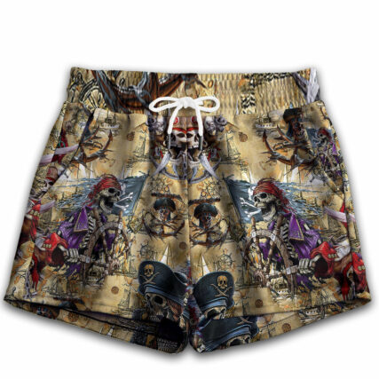 Skull Amazing Pirate Vintage - Women's Casual Shorts - Owl Ohh - Owl Ohh