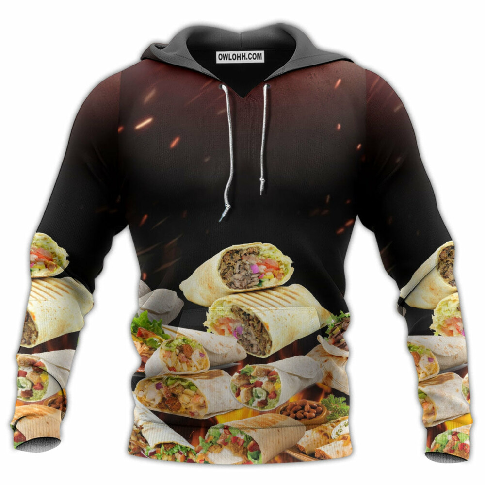 Food Burritos Fast Food Delicious - Hoodie - Owl Ohh - Owl Ohh
