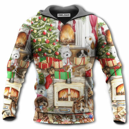Christmas Dog Lover Merry Lovely Xmas - Hoodie - Owl Ohh - Owl Ohh