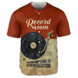 Music Retro Record Room - Baseball Jersey - Owl Ohh - Owl Ohh