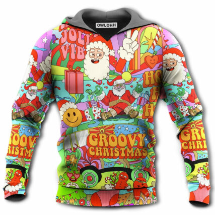 Christmas Hippie Santa Bus Peace - Hoodie - Owl Ohh - Owl Ohh