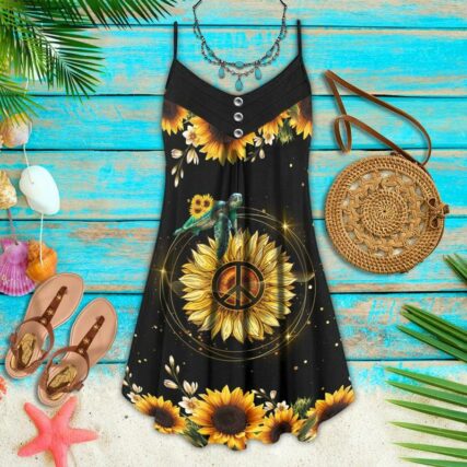 Turtle Love Sunlower Hippie Style - Summer Dress - Owl Ohh - Owl Ohh