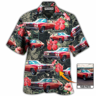Muscle Car Tropical Leaf Custom Photo - Hawaiian Shirt - Owl Ohh - Owl Ohh