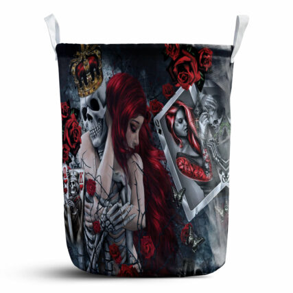 Skull Love Is Life Rose - Laundry Basket - Owl Ohh - Owl Ohh