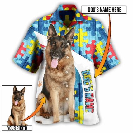 German Shepherd My Lovely Dog Custom Photo Personalized - Hawaiian Shirt - Owl Ohh - Owl Ohh