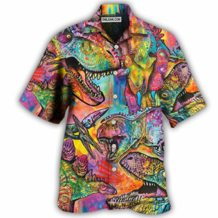 Dinosaur Colorful Art Style - Hawaiian Shirt - Owl Ohh - Owl Ohh